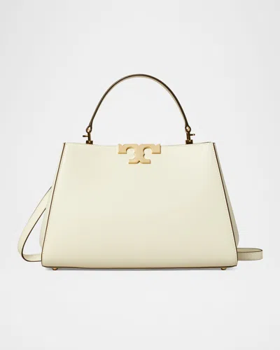Tory Burch Eleanor Satchel Bag In Warm White