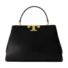 Tory Burch Eleanor Leather Satchel Bag In Black
