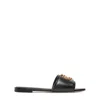 Tory Burch Open Toe Flat Sole Gold-tone Hardware