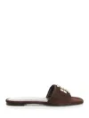 Tory Burch Eleanor Slide Scarpe Basse Brown In Brown