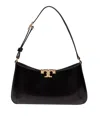 Tory Burch Eleanor Slim Pavé Smooth Leather Shoulder Bag In Black