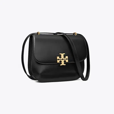 Tory Burch Eleanor Slim Saddlebag In Black