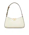 Tory Burch Slim Eleanor Pebble Leather Shoulder Bag In White