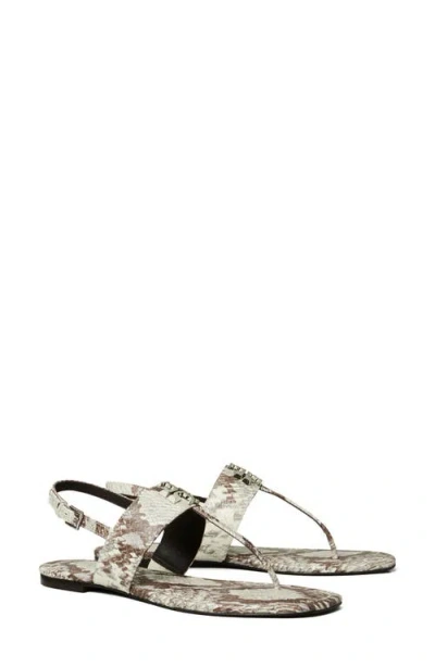 Tory Burch Eleanor Slingback Sandal In Granite Roccia / Gold