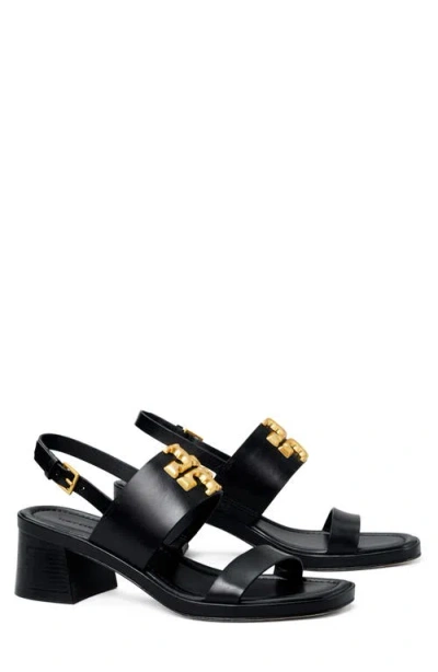 Tory Burch Eleanor Slingback Sandal In Perfect Black/gold