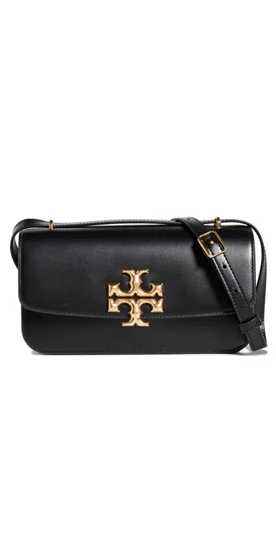 TORY BURCH ELEANOR SMALL EAST WEST CONVERTIBLE SHOULDER BAG BLACK