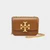 Tory Burch Eleanor Schultertasche Convertible Klein Aus Braunem Leder In Brown
