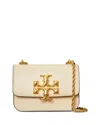 Tory Burch Eleanor Small Leather Shoulder Bag In New Cream/rolled Brass
