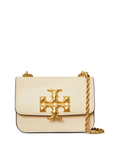 Tory Burch Eleanor Small Leather Shoulder Bag In New Cream/rolled Brass