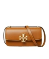 Tory Burch Small Eleanor Rectangular Convertible Leather Shoulder Bag In Brown
