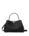Tory Burch Eleanor Soft Medium Satchel In Black