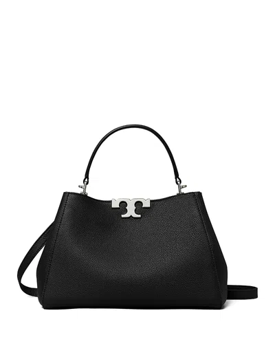 Tory Burch Eleanor Soft Medium Satchel In Black