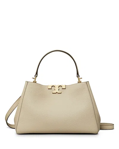 Tory Burch Eleanor Soft Medium Satchel In Gray