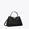 Tory Burch Eleanor Soft Satchel In Black