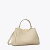 Tory Burch Medium Eleanor Soft Satchel In Gray