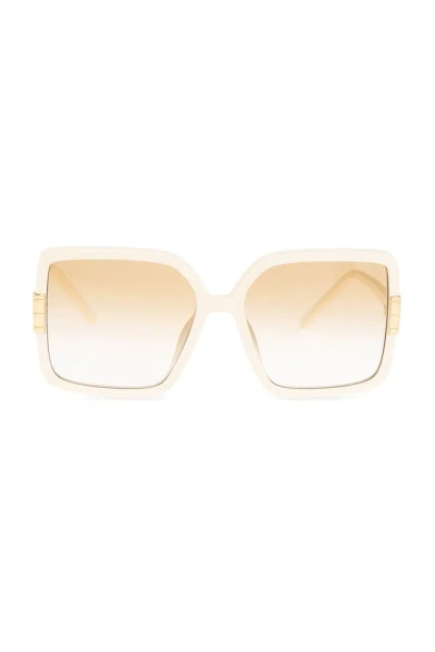 Tory Burch Eleanor Square Frame Sunglasses In Beige