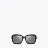 Tory Burch Eleanor Square Sunglasses In Black