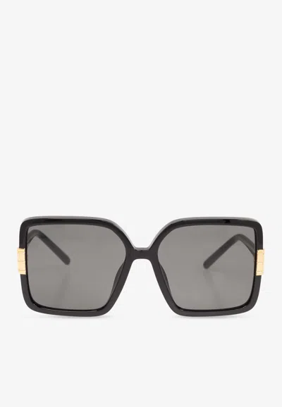 Tory Burch Eleanor Square Sunglasses In Black
