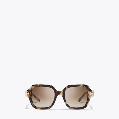 Tory Burch Eleanor Square Sunglasses In Multi