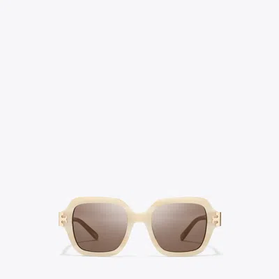 Tory Burch 51mm Polarized Square Sunglasses In Multi