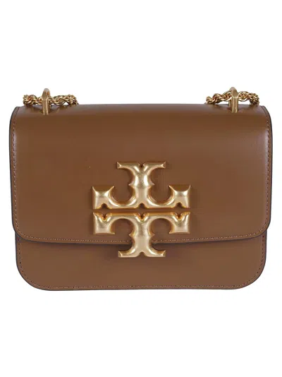 Tory Burch Eleanor Structured Leather Handbag In Brown