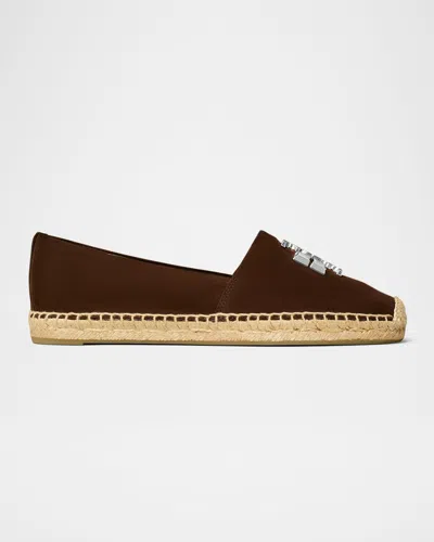 Tory Burch Eleanor Suede Espadrilles In Brown