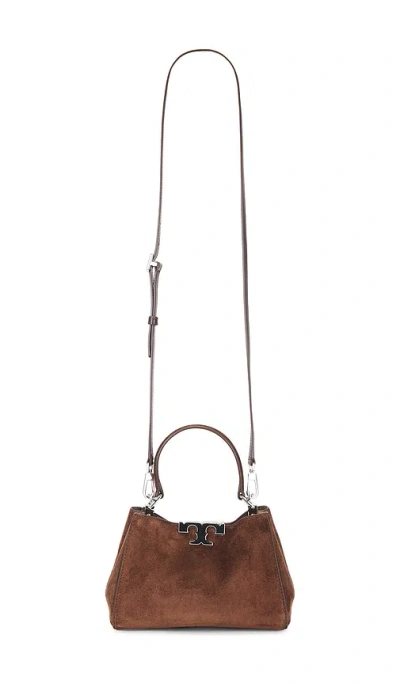 Tory Burch Eleanor Suede Mini Satchel In Brown