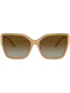 Tory Burch Eleanor Sunglasses In 1965/t5 Milky Brown