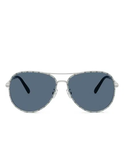 Tory Burch Woman Sunglass Ty6114 In Navy Blue