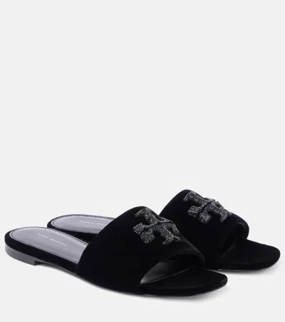 TORY BURCH ELEANOR VELVET SLIDES