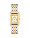 Tory Burch The Eleanor Watch - Tri-tone Stainless Steel In Ivory/two-tone