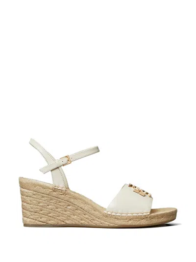 Tory Burch Eleanor Wedge Espadrilles In Neutral