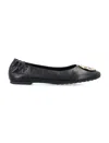 Tory Burch Elegant Ballet Flats For Women In Perfect_black_/_perfect_black_/_gol