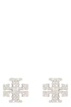 Tory Burch Elegant Brass And Glass Bracelet In Metallic