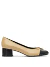 Tory Burch Beige Heeled Shoes With Rounded Toe In Sand