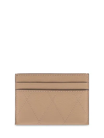 Tory Burch Elegant Mini Card Case In Soft Cement
