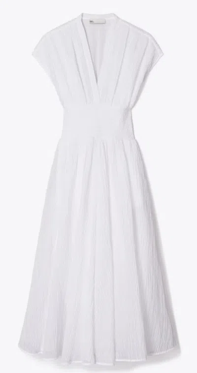 Tory Burch Elegant Summer Mini Dress In White