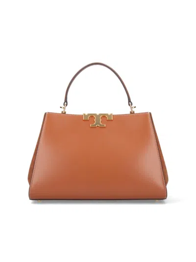 Tory Burch "eleonor" Large Shoulder Bag, In Brown Leather