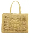 Tory Burch Ella Small Hand Crochet Tote In 浅褐色的