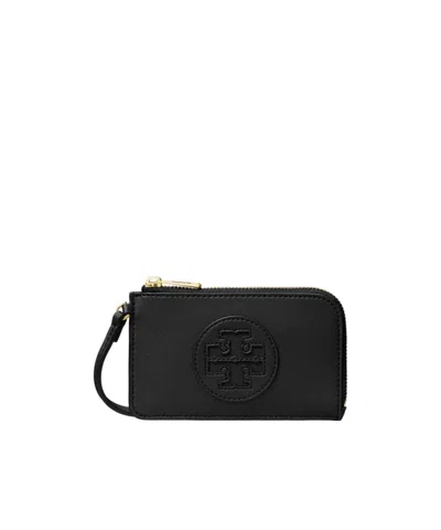 Tory Burch Ella Bio Card Wallet In Black