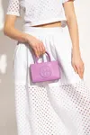 Tory Burch Mini Ella Faux Leather Tote In Purple