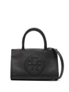 Tory Burch Handbag With Embossed Logo On The Front In Black