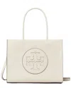 Tory Burch Small Ella Bio Faux-leather Tote Bag In White