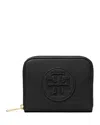 Tory Burch Small Ella Bio Zip Wallet In Black