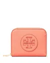 Tory Burch Small Ella Bio Zip Wallet In Orange