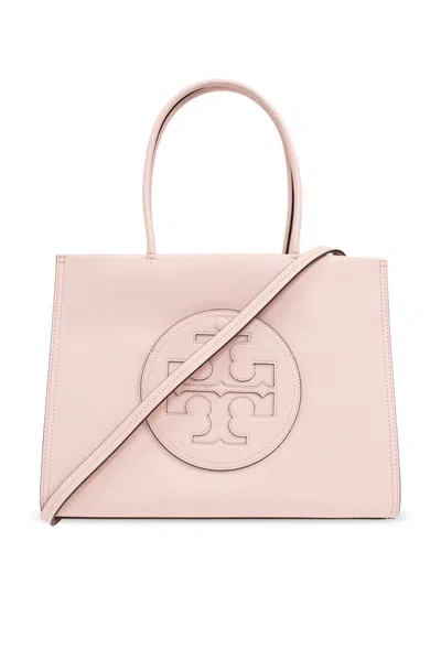 Tory Burch Small Ella Logo-appliqué Tote Bag In Pink
