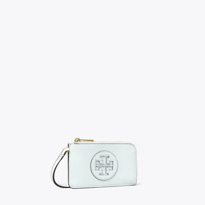 Tory Burch Ella Bio Zip Card Case In Ice Blue