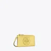 Tory Burch Ella Bio Zip Card Case In Vintage Lemon