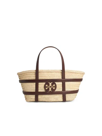Tory Burch Ella Bucket Bag In Beige Straw In Neutral