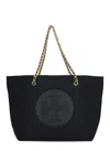Tory Burch Ella Chain Tote Bag In Black